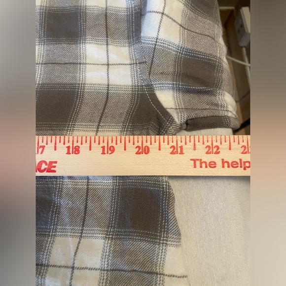 Arizona Jean Co Women’s 100% Cotton Flannel Cream and Grey XS. New w tag - Picture 6 of 7
